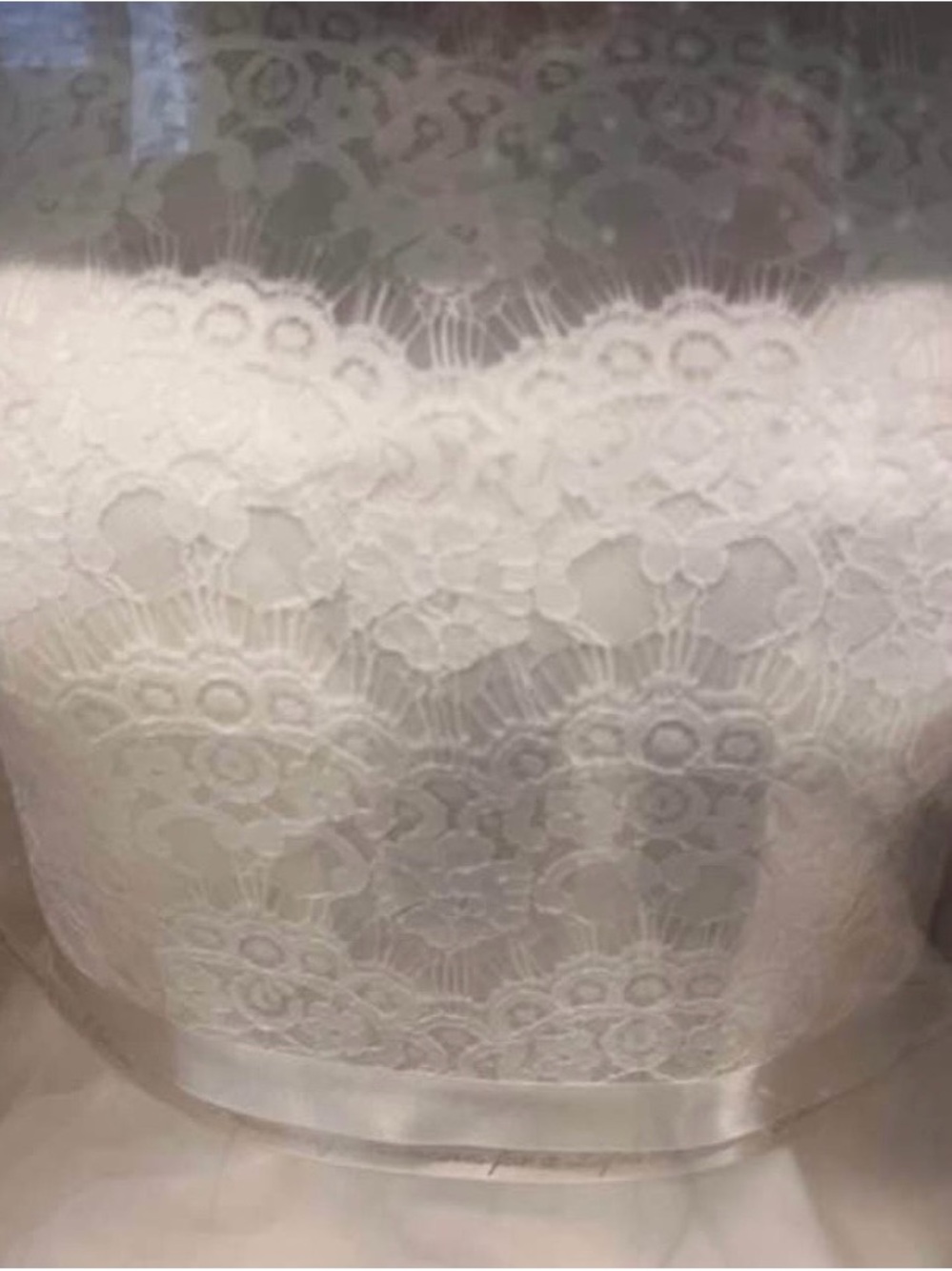 Bridal Dress - White Lace Bodice with Satin Waist - Picture 2 of 8